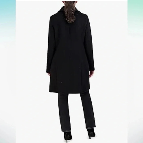 Cole Haan womens Double Face Wool Button-up Coat With Convertible Collar NWT - Picture 2 of 11